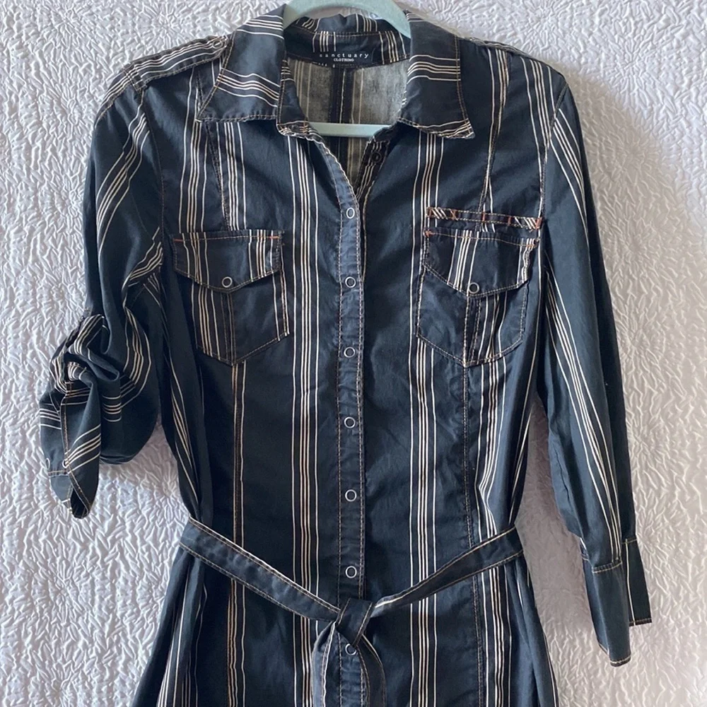Sanctuary Clothing Button Down Midi Shirt Dress - Picture 4 of 13